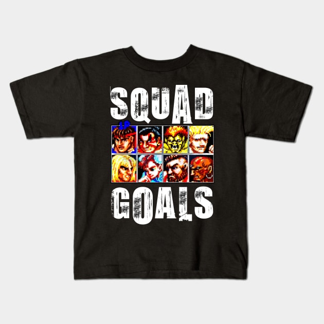 Squad Fighter Goals Kids T-Shirt by creativeartista